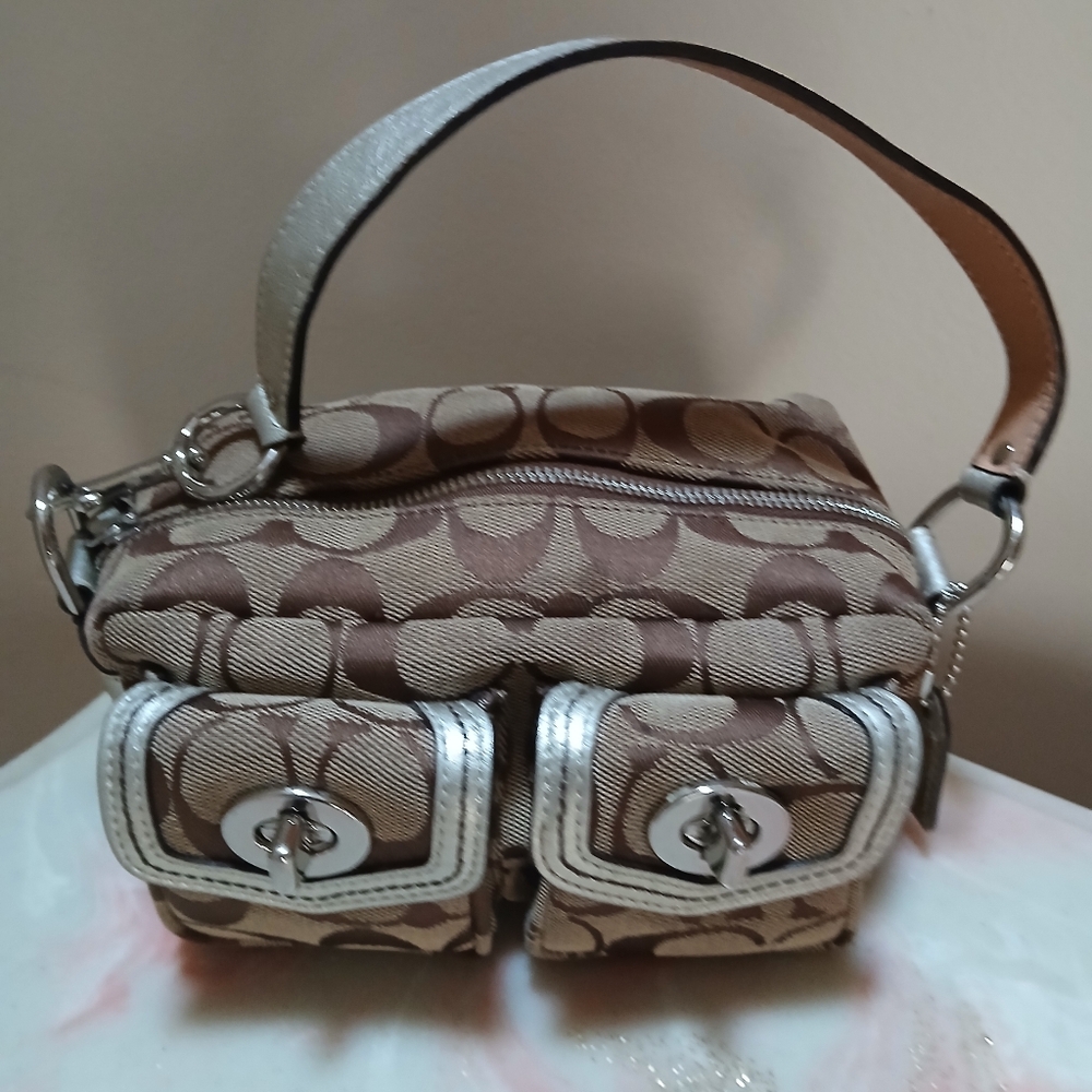 Coach Signature 65th Anniversary Y2K Dual Front Pocket Mini Bag